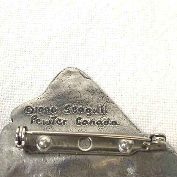 Seagull Pewter Canada Grand Piano Brooch Pin Musical Instrument 1990 - Picture 3 of 3
